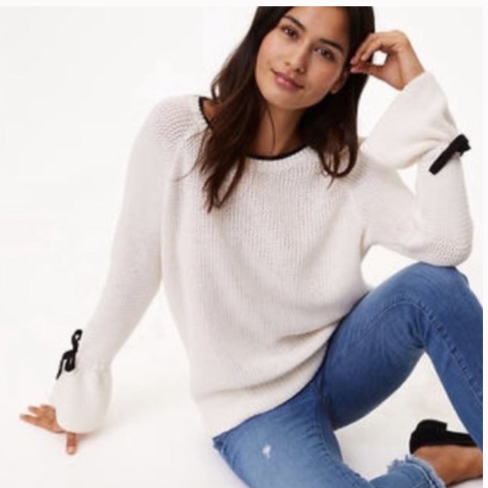 Loft Sweater with Bow Tie Sleeves